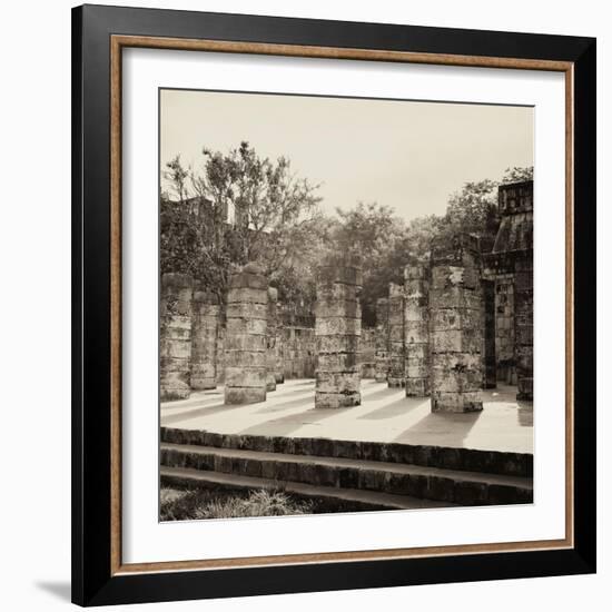 ¡Viva Mexico! Square Collection - One Thousand Mayan Columns in Chichen Itza VI-Philippe Hugonnard-Framed Photographic Print