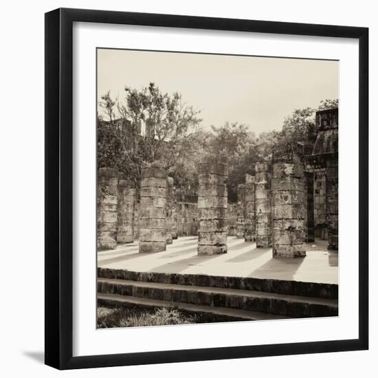 ¡Viva Mexico! Square Collection - One Thousand Mayan Columns in Chichen Itza VI-Philippe Hugonnard-Framed Photographic Print