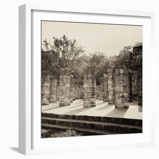 ¡Viva Mexico! Square Collection - One Thousand Mayan Columns in Chichen Itza VI-Philippe Hugonnard-Framed Photographic Print