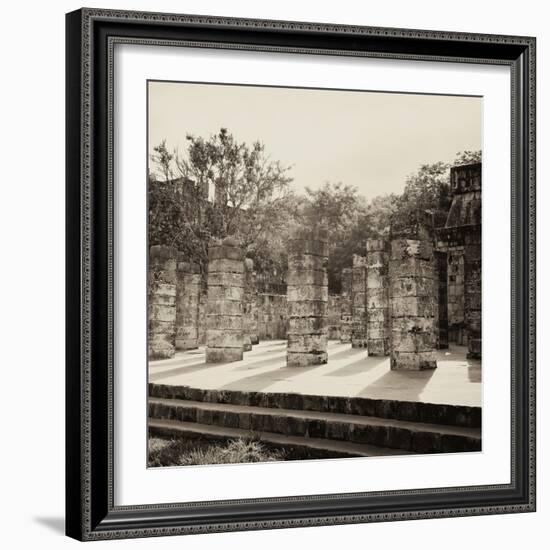 ¡Viva Mexico! Square Collection - One Thousand Mayan Columns in Chichen Itza VI-Philippe Hugonnard-Framed Photographic Print