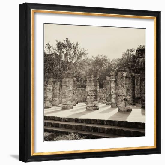 ¡Viva Mexico! Square Collection - One Thousand Mayan Columns in Chichen Itza VI-Philippe Hugonnard-Framed Photographic Print