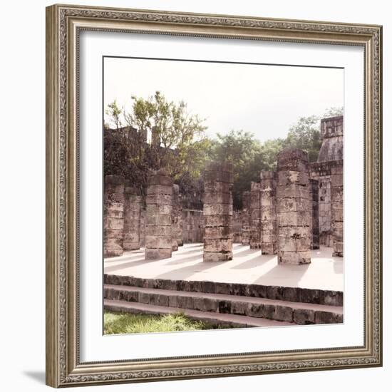 ¡Viva Mexico! Square Collection - One Thousand Mayan Columns in Chichen Itza VII-Philippe Hugonnard-Framed Photographic Print