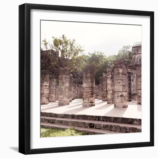 ¡Viva Mexico! Square Collection - One Thousand Mayan Columns in Chichen Itza VII-Philippe Hugonnard-Framed Photographic Print