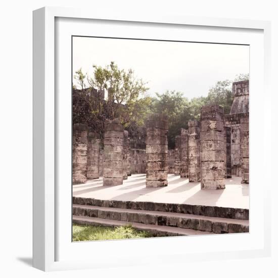 ¡Viva Mexico! Square Collection - One Thousand Mayan Columns in Chichen Itza VII-Philippe Hugonnard-Framed Photographic Print