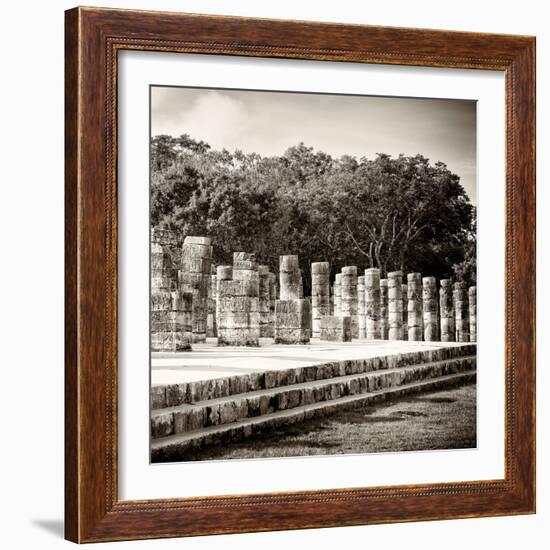 ¡Viva Mexico! Square Collection - One Thousand Mayan Columns in Chichen Itza-Philippe Hugonnard-Framed Photographic Print