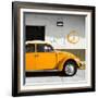 ?Viva Mexico! Square Collection - Orange VW Beetle Car & Peace Symbol-Philippe Hugonnard-Framed Photographic Print