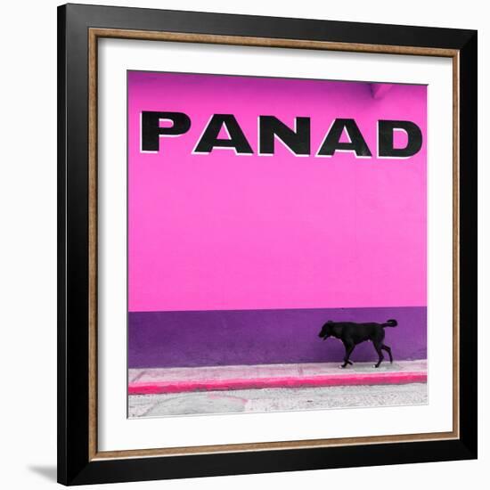 ¡Viva Mexico! Square Collection - "PANAD" Pink Street Wall-Philippe Hugonnard-Framed Photographic Print