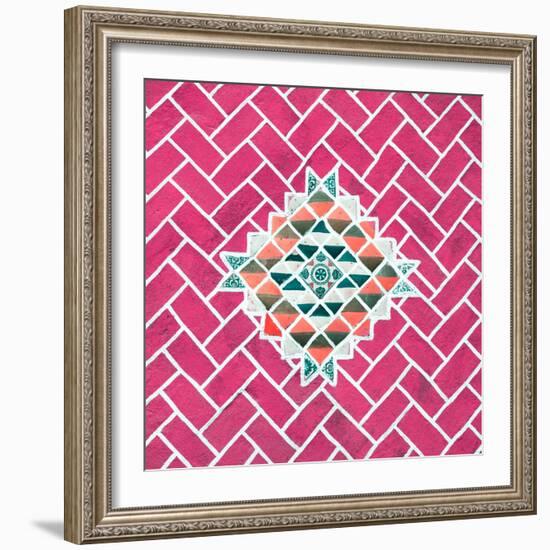 ¡Viva Mexico! Square Collection - Pink Mosaics-Philippe Hugonnard-Framed Photographic Print