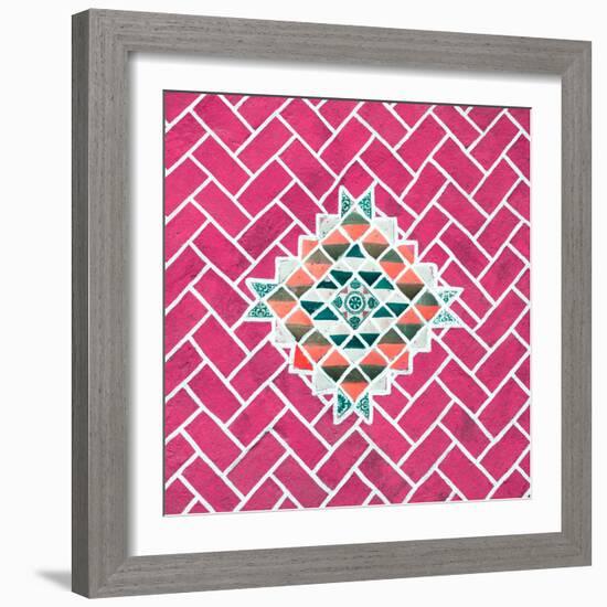 ¡Viva Mexico! Square Collection - Pink Mosaics-Philippe Hugonnard-Framed Photographic Print