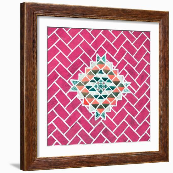 ¡Viva Mexico! Square Collection - Pink Mosaics-Philippe Hugonnard-Framed Photographic Print