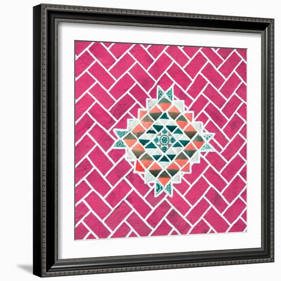 ¡Viva Mexico! Square Collection - Pink Mosaics-Philippe Hugonnard-Framed Photographic Print