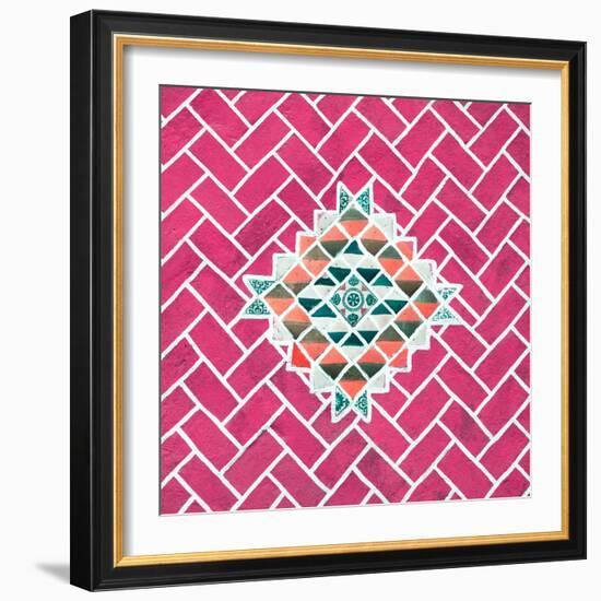 ¡Viva Mexico! Square Collection - Pink Mosaics-Philippe Hugonnard-Framed Photographic Print