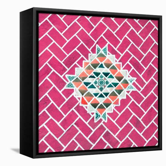 ¡Viva Mexico! Square Collection - Pink Mosaics-Philippe Hugonnard-Framed Premier Image Canvas