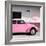 ¡Viva Mexico! Square Collection - Pink VW Beetle Car & Peace Symbol-Philippe Hugonnard-Framed Photographic Print