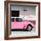 ¡Viva Mexico! Square Collection - Pink VW Beetle Car & Peace Symbol-Philippe Hugonnard-Framed Photographic Print