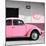 ¡Viva Mexico! Square Collection - Pink VW Beetle Car & Peace Symbol-Philippe Hugonnard-Mounted Photographic Print