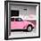 ¡Viva Mexico! Square Collection - Pink VW Beetle Car & Peace Symbol-Philippe Hugonnard-Framed Photographic Print