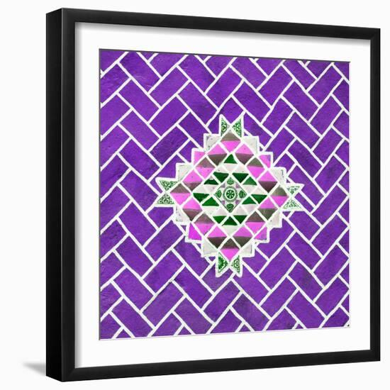 ¡Viva Mexico! Square Collection - Purple Mosaics-Philippe Hugonnard-Framed Photographic Print