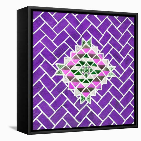 ¡Viva Mexico! Square Collection - Purple Mosaics-Philippe Hugonnard-Framed Premier Image Canvas