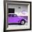 ¡Viva Mexico! Square Collection - Purple VW Beetle Car & Peace Symbol-Philippe Hugonnard-Framed Photographic Print