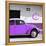 ¡Viva Mexico! Square Collection - Purple VW Beetle Car & Peace Symbol-Philippe Hugonnard-Framed Premier Image Canvas