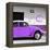 ¡Viva Mexico! Square Collection - Purple VW Beetle Car & Peace Symbol-Philippe Hugonnard-Framed Premier Image Canvas