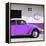 ¡Viva Mexico! Square Collection - Purple VW Beetle Car & Peace Symbol-Philippe Hugonnard-Framed Premier Image Canvas