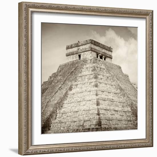 ¡Viva Mexico! Square Collection - Pyramid Chichen Itza II-Philippe Hugonnard-Framed Photographic Print