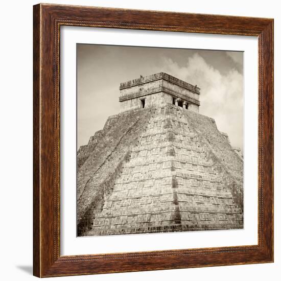 ¡Viva Mexico! Square Collection - Pyramid Chichen Itza II-Philippe Hugonnard-Framed Photographic Print