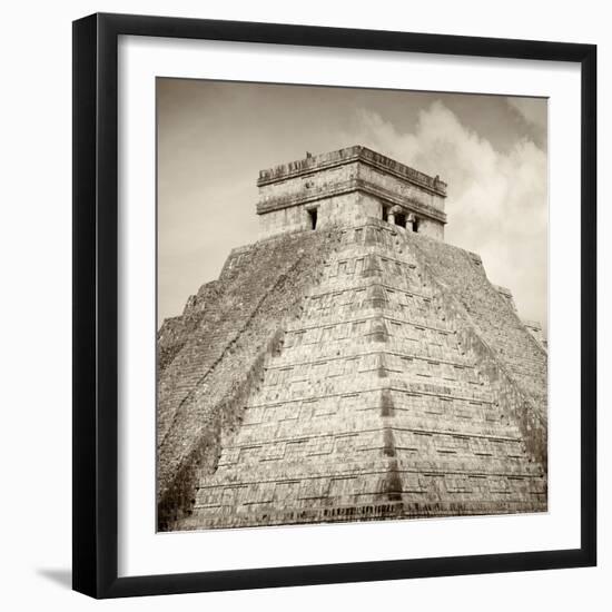 ¡Viva Mexico! Square Collection - Pyramid Chichen Itza II-Philippe Hugonnard-Framed Photographic Print