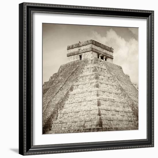 ¡Viva Mexico! Square Collection - Pyramid Chichen Itza II-Philippe Hugonnard-Framed Photographic Print