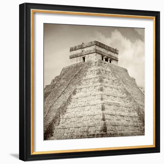 ¡Viva Mexico! Square Collection - Pyramid Chichen Itza II-Philippe Hugonnard-Framed Photographic Print