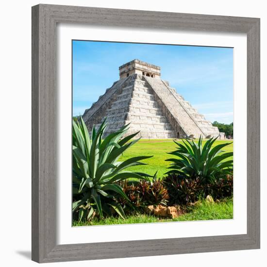 ¡Viva Mexico! Square Collection - Pyramid Chichen Itza IV-Philippe Hugonnard-Framed Photographic Print