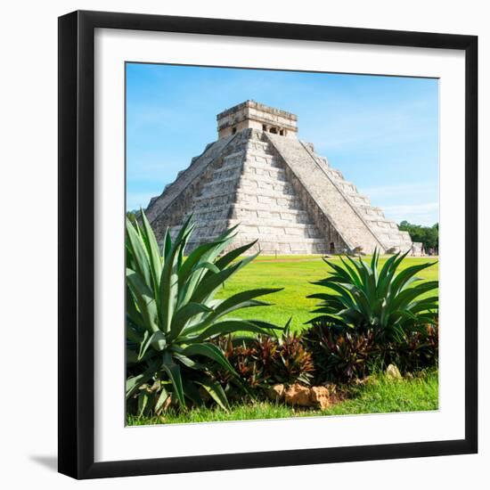 ¡Viva Mexico! Square Collection - Pyramid Chichen Itza IV-Philippe Hugonnard-Framed Photographic Print