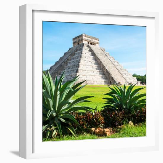 ¡Viva Mexico! Square Collection - Pyramid Chichen Itza IV-Philippe Hugonnard-Framed Photographic Print