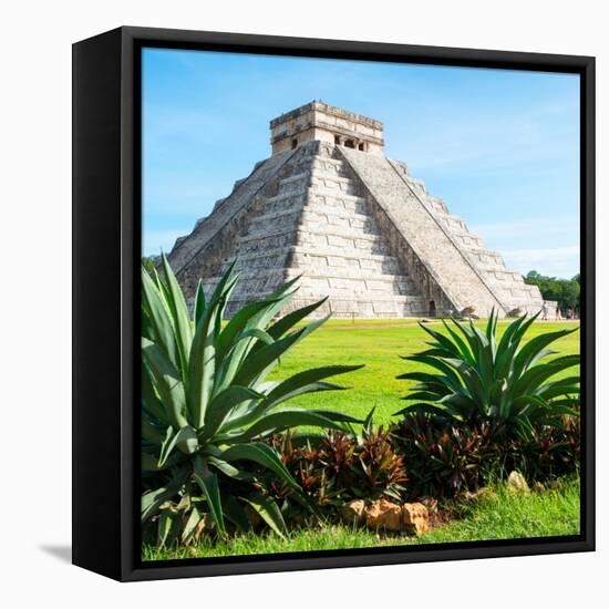 ¡Viva Mexico! Square Collection - Pyramid Chichen Itza IV-Philippe Hugonnard-Framed Premier Image Canvas