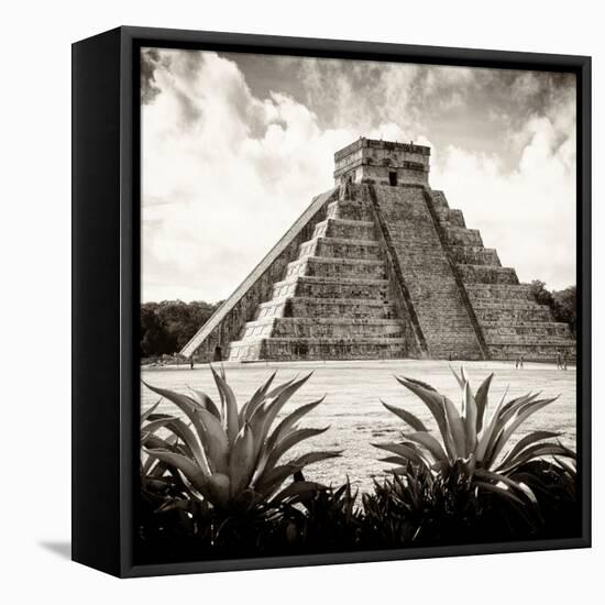 ¡Viva Mexico! Square Collection - Pyramid Chichen Itza IX-Philippe Hugonnard-Framed Premier Image Canvas