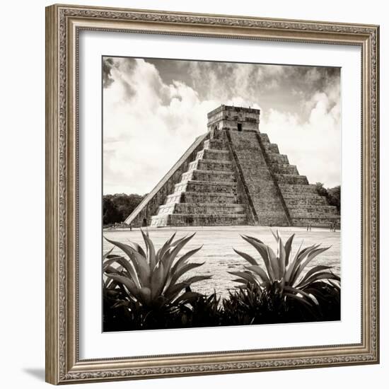 ¡Viva Mexico! Square Collection - Pyramid Chichen Itza IX-Philippe Hugonnard-Framed Photographic Print