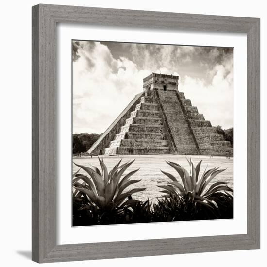 ¡Viva Mexico! Square Collection - Pyramid Chichen Itza IX-Philippe Hugonnard-Framed Photographic Print