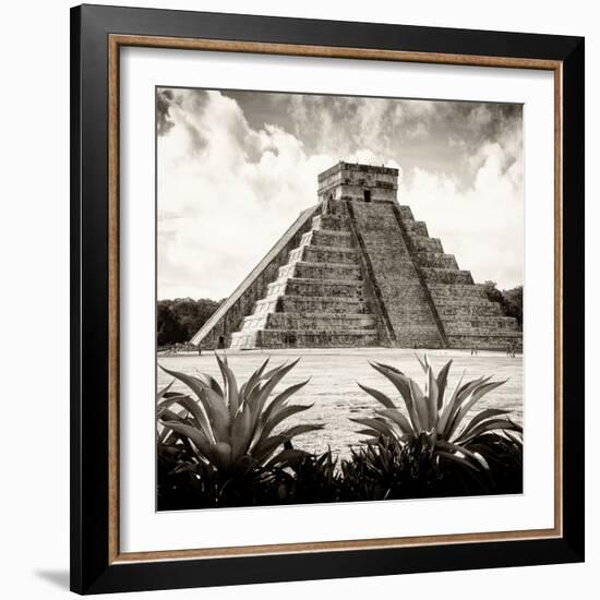 ¡Viva Mexico! Square Collection - Pyramid Chichen Itza IX-Philippe Hugonnard-Framed Photographic Print