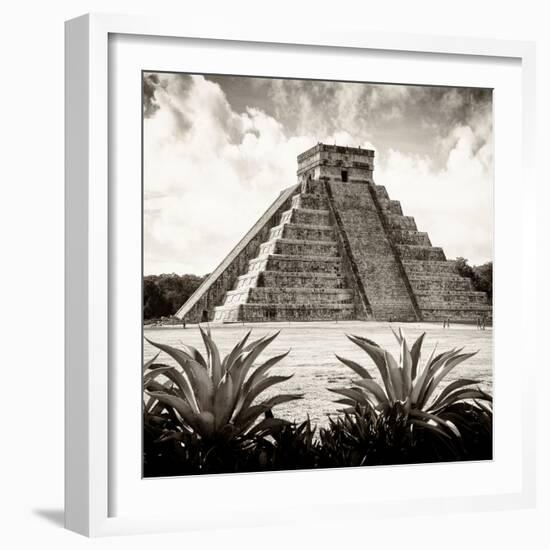 ¡Viva Mexico! Square Collection - Pyramid Chichen Itza IX-Philippe Hugonnard-Framed Photographic Print