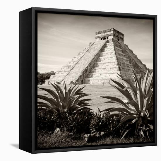 ¡Viva Mexico! Square Collection - Pyramid Chichen Itza V-Philippe Hugonnard-Framed Premier Image Canvas