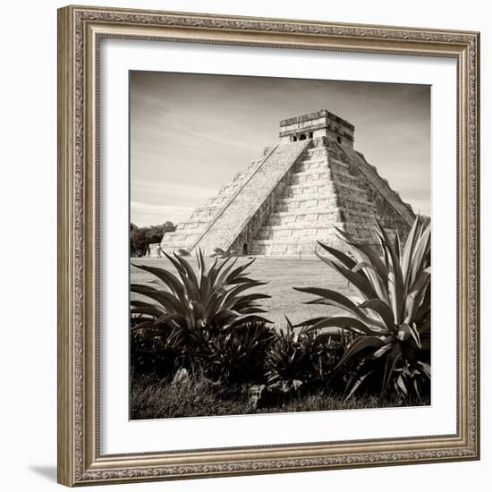 ¡Viva Mexico! Square Collection - Pyramid Chichen Itza V-Philippe Hugonnard-Framed Photographic Print