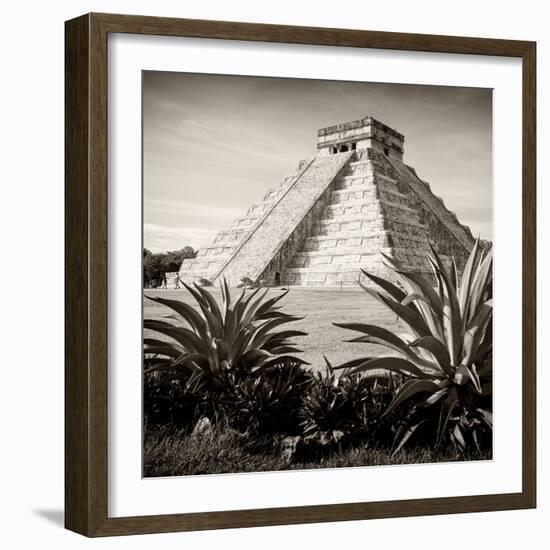 ¡Viva Mexico! Square Collection - Pyramid Chichen Itza V-Philippe Hugonnard-Framed Photographic Print