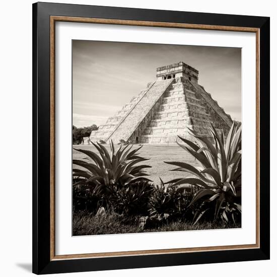 ¡Viva Mexico! Square Collection - Pyramid Chichen Itza V-Philippe Hugonnard-Framed Photographic Print