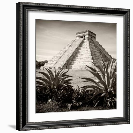 ¡Viva Mexico! Square Collection - Pyramid Chichen Itza V-Philippe Hugonnard-Framed Photographic Print