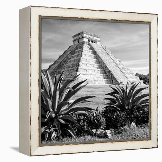 ¡Viva Mexico! Square Collection - Pyramid Chichen Itza VII-Philippe Hugonnard-Framed Premier Image Canvas