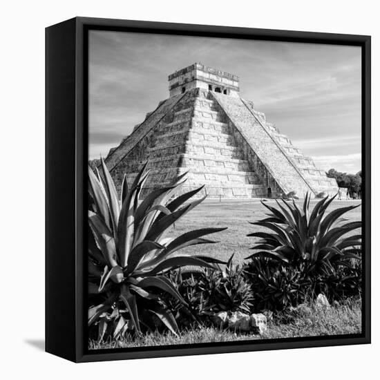 ¡Viva Mexico! Square Collection - Pyramid Chichen Itza VII-Philippe Hugonnard-Framed Premier Image Canvas