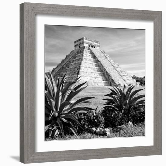 ¡Viva Mexico! Square Collection - Pyramid Chichen Itza VII-Philippe Hugonnard-Framed Photographic Print