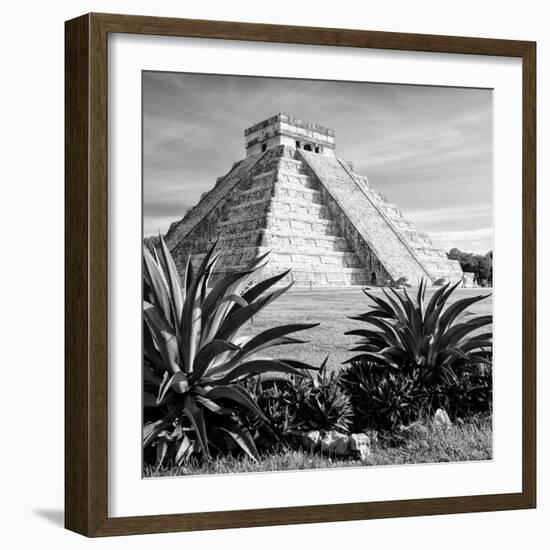 ¡Viva Mexico! Square Collection - Pyramid Chichen Itza VII-Philippe Hugonnard-Framed Photographic Print